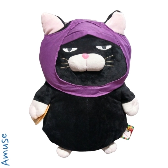Amuse ninja cat plush blk/purple - Picture 1 of 9